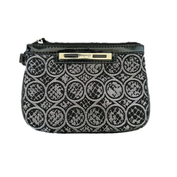 Nine West Black & Gray Zipper Wristlet - Picture 1 of 3